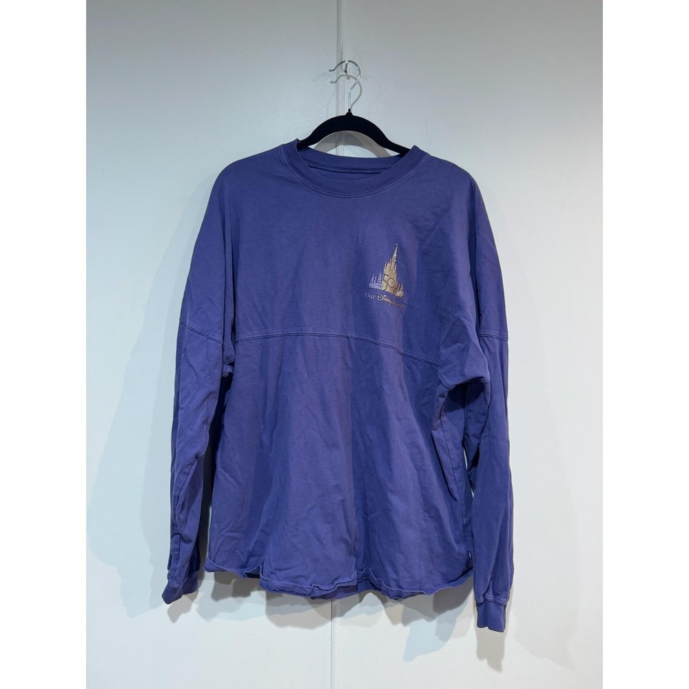 Spirit Jersey Shirt Womens Large Purple Walt Disney World 50th Glitter Logo